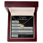 Gift for Girlfriend, Wife - Sorry, Life Without You - Love Knot Pendant Necklace