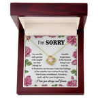 Apology Gift for Girlfriend, Wife, Soulmate-Sorry, Your Forgiveness-Love Knot Pendant Necklace