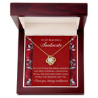 Romantic Anniversary, Valentine's Day Gift for Soulmate, Wife, Girlfriend - The Moment I Met You - Love Knot Pendant Necklace