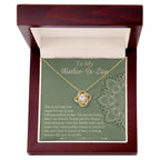 Mother-In-Law Gift - I Feel Lucky to Have A Strong Woman in My Life Love Knot Necklace