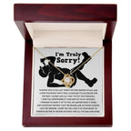 Apology Gift for Girlfriend, Wife, Soulmate - Sorry, Selfish Actions - Love Knot Pendant Necklace