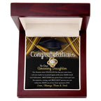 Daughter Graduation Jewelry Necklace with Message Card from Mom and Dad - You Made Us So Proud