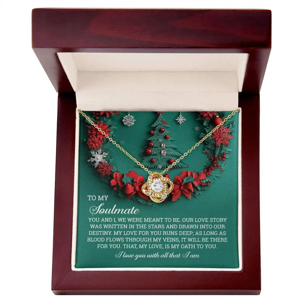 Gift for Soulmate - Love Story - Love Knot Pendant Necklace