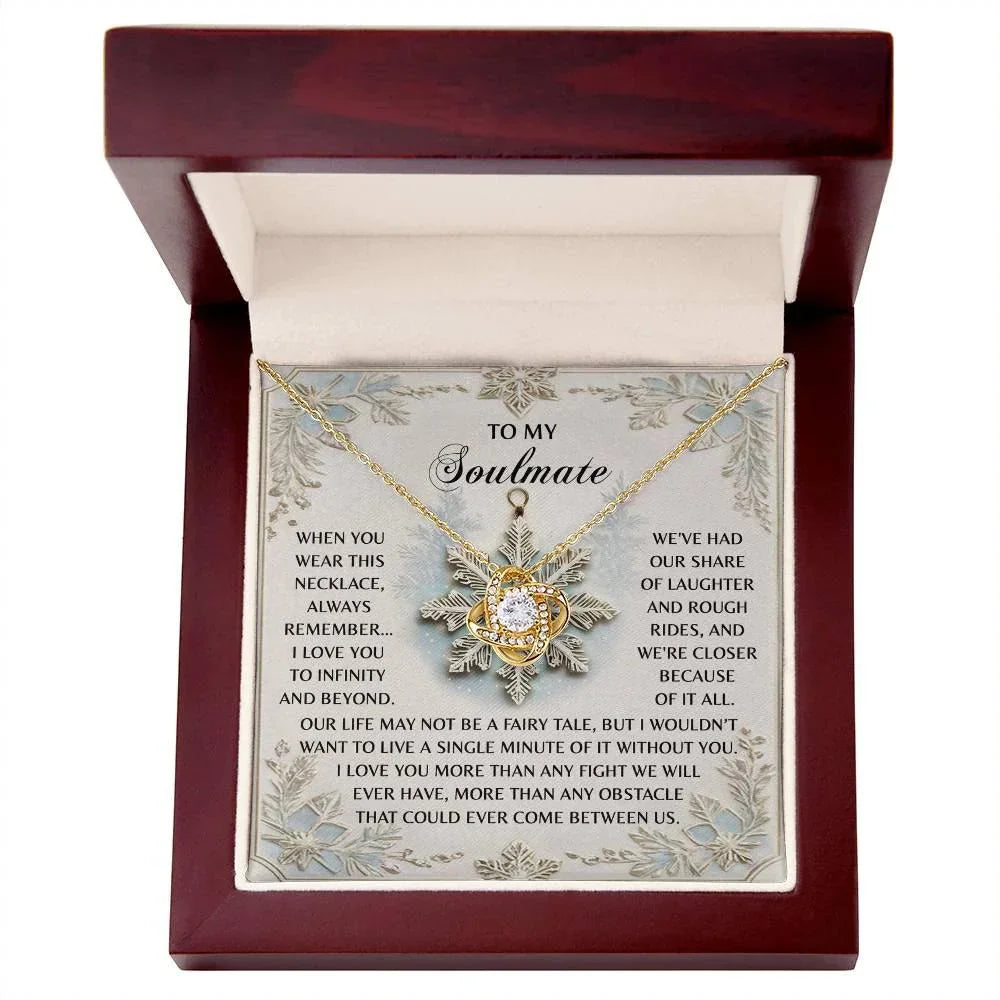 Gift for Soulmate - Infinity And Beyond - Love Knot Pendant Necklace