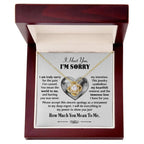 Apology Gift for Girlfriend, Wife, Soulmate - Sorry, Sincere Apology - Love Knot Pendant Necklace