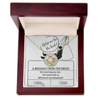 Bridesmaid Proposal Wedding Invite Will You Be My Bridesmaid Love Knot Pendant Necklace