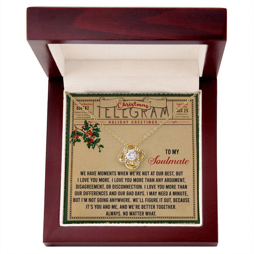 Gift for Soulmate - Better Together - Love Knot Pendant Necklace - Mallard Moon Gift Shop