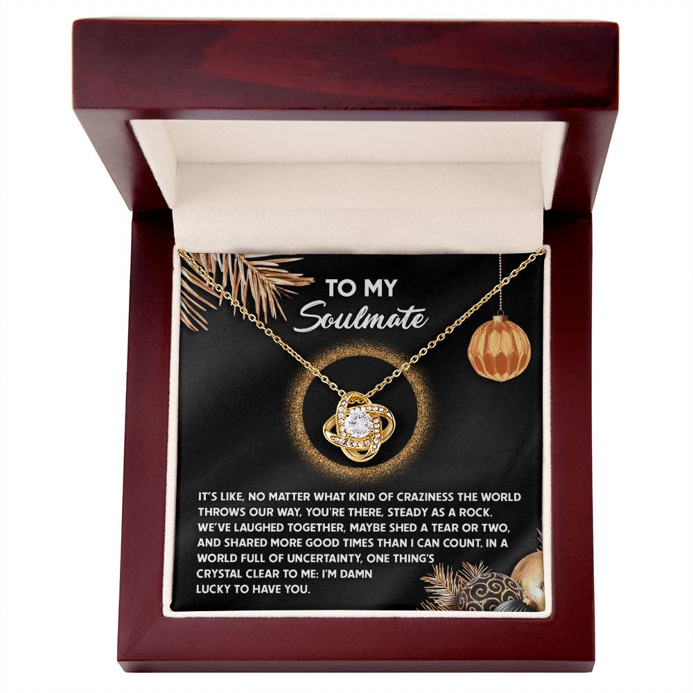 Gift for Soulmate - I Can Count - Love Knot Pendant Necklace - Mallard Moon Gift Shop