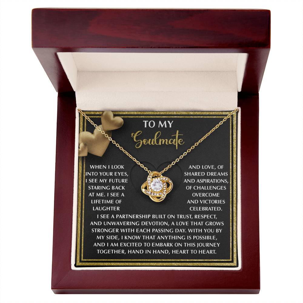 To My Soulmate Love Knot Necklace – A Meaningful Valentine’s Gift Celebrating Trust, Devotion, and Shared Dreams - Mallard Moon Gift Shop