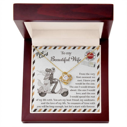 Wife Wedding Gift I Knew You Would-Be The One Love Knot Pendant Necklace - Mallard Moon Gift Shop