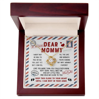 Mommy-Little Face To My Mom - Love Knot Necklace - Mallard Moon Gift Shop