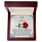 Romantic Anniversary, Valentine's Day Gift for Soulmate, Wife, Girlfriend - Greatest Love Story - Love Knot Pendant Necklace