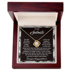 To My Soulmate - My Calm After the Storm Love Knot Necklace – A Romantic Valentine’s Day Gift with a Heartfelt Message