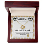 Best Butt & Endless Love Certified! Funny Love Knot Necklace Valentine's Day Gift