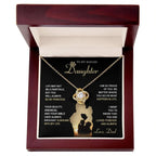 Daughter Gift from Dad - Be My Princess - Love Knot Pendant Necklace