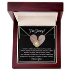 Apology Gift for Girlfriend, Wife, Soulmate - Sorry, Deeply In Love - Love Knot Pendant Necklace