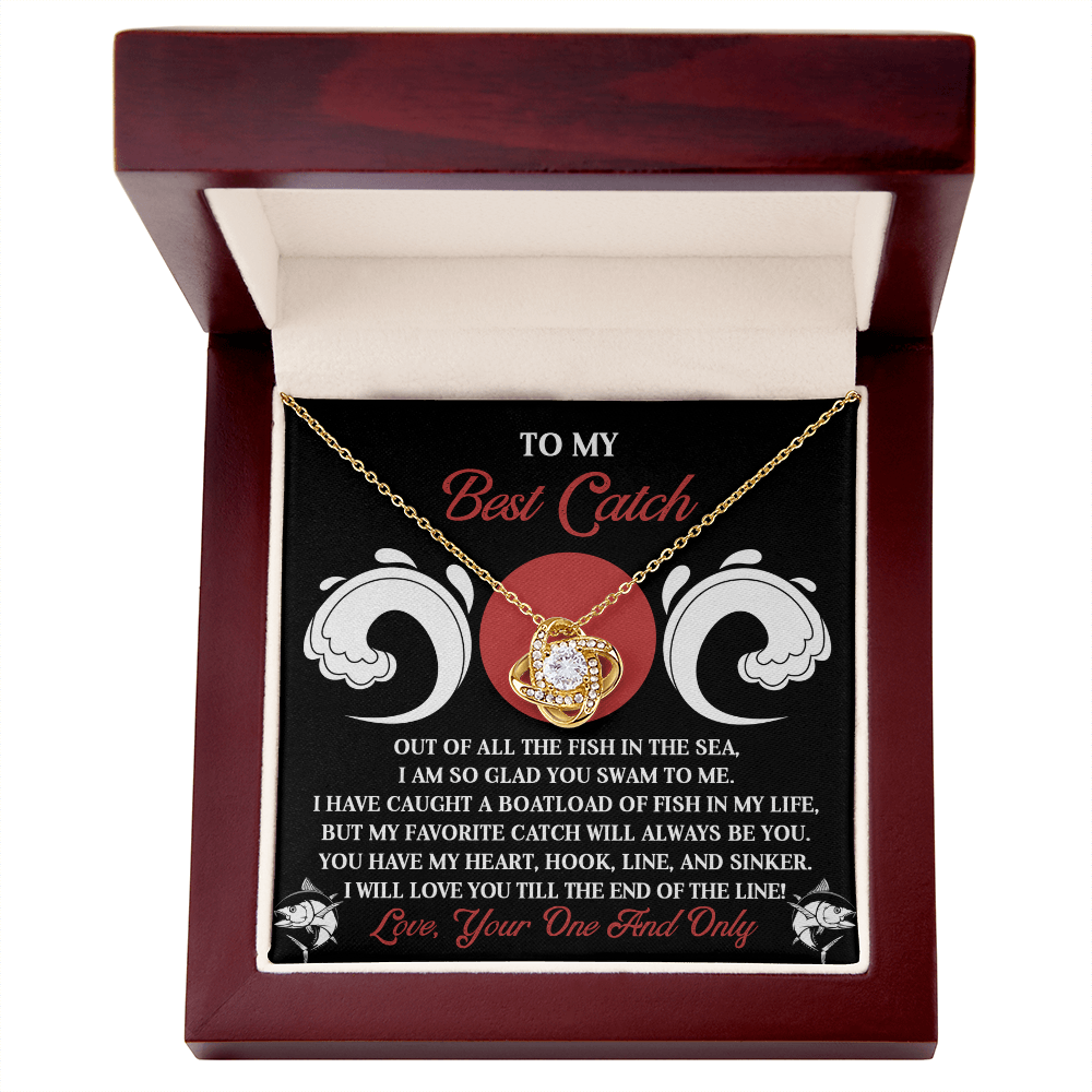 To My Best Catch: Soulmate Love Knot Necklace for the One Who Stole Your Heart - Mallard Moon Gift Shop