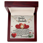 To My Beautiful Soulmate - Heartfelt Love Knot Necklace with Message Card for Valentine’s Day, Anniversary, or Special Occasions