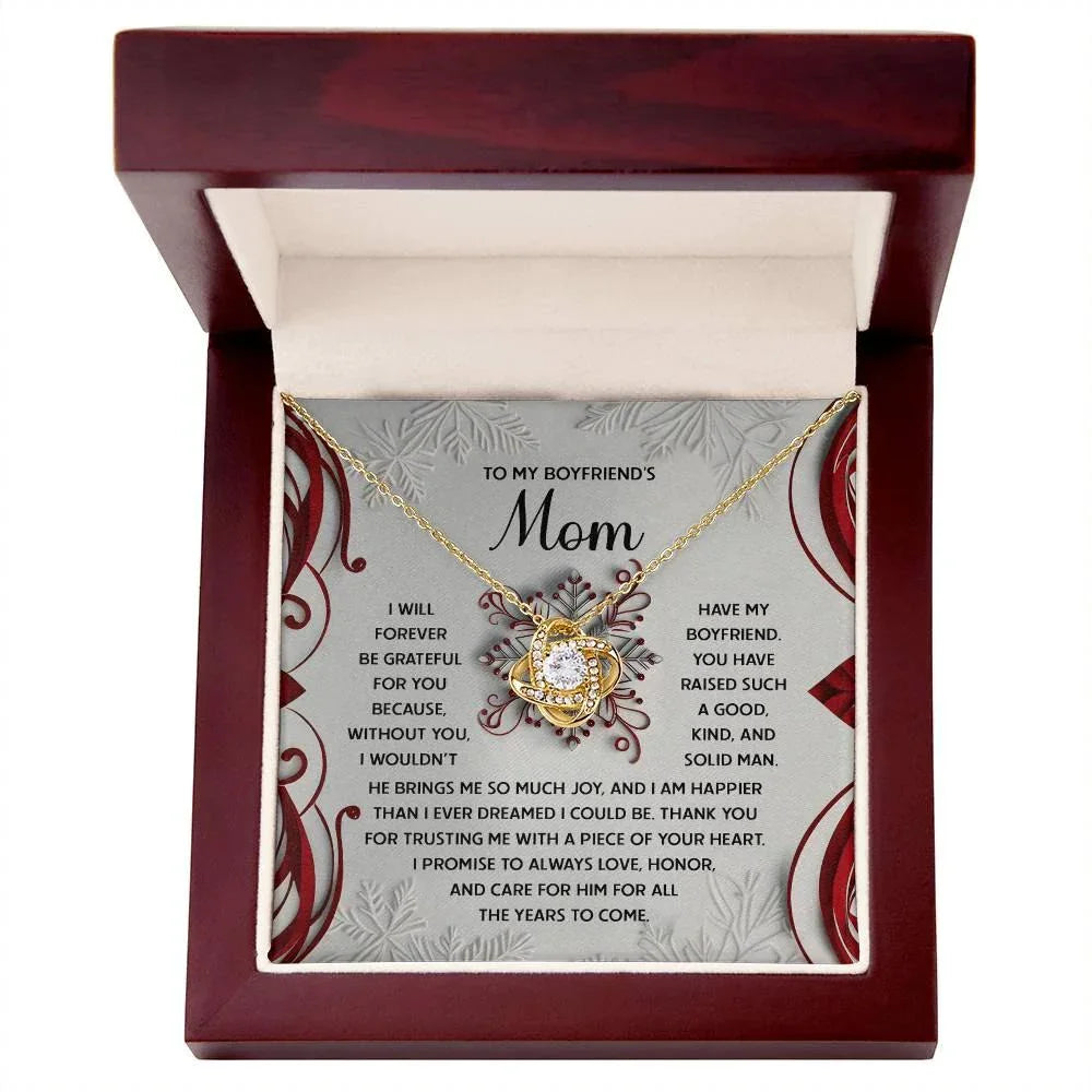 Gift for Boyfriend's Mom - I Could Be - Love Knot Pendant Necklace