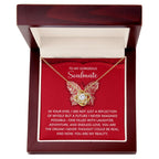 Gift for Soulmate - Endless Love - Romantic Love Knot Necklace with Sentimental Message