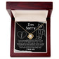 Apology Gift for Girlfriend, Wife, Soulmate - Sorry, Not Just Heard - Love Knot Pendant Necklace - Mallard Moon Gift Shop