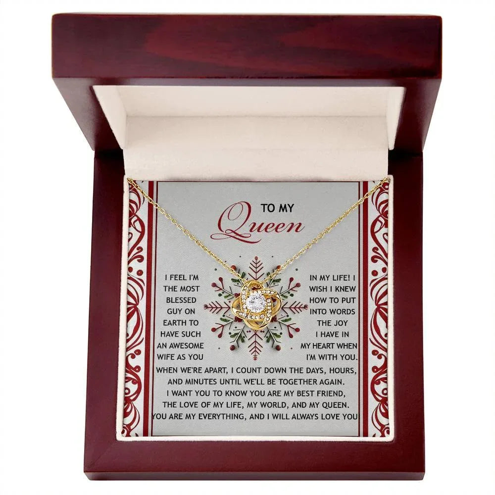 Gift for Soulmate - Together Again - Love Knot Pendant Necklace