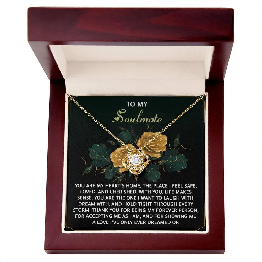 To My Soulmate - Love Knot Necklace – A Romantic Gift of Appreciation for Your Forever Person
