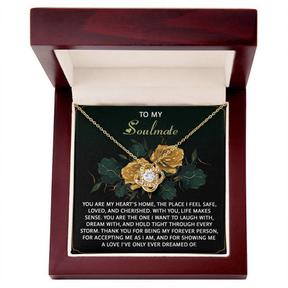 To My Soulmate - Love Knot Necklace – A Romantic Gift of Appreciation for Your Forever Person - Mallard Moon Gift Shop