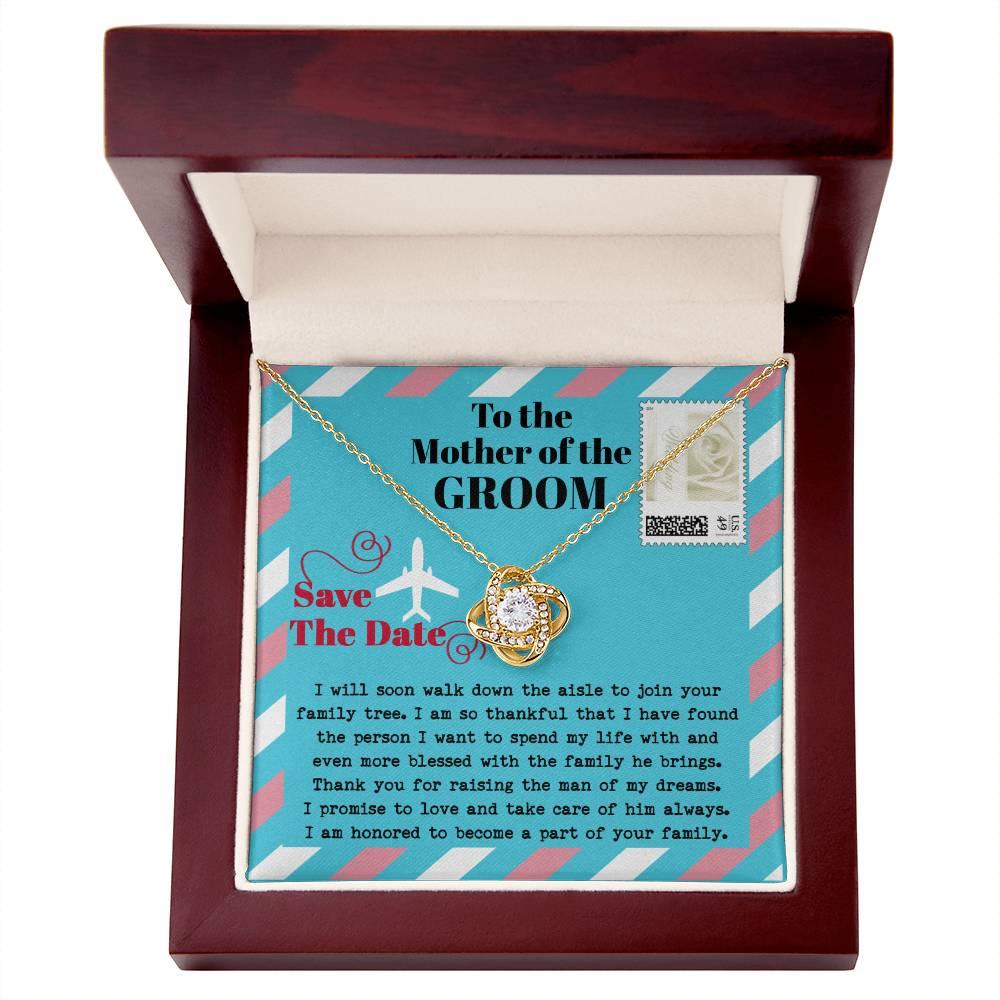 Mother of the Groom Gift Join your Family Tree Love Knot Pendant Necklace - Mallard Moon Gift Shop