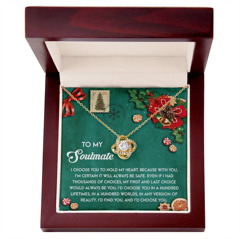 Gift for Soulmate - Be Safe - Love Knot Pendant Necklace - Mallard Moon Gift Shop