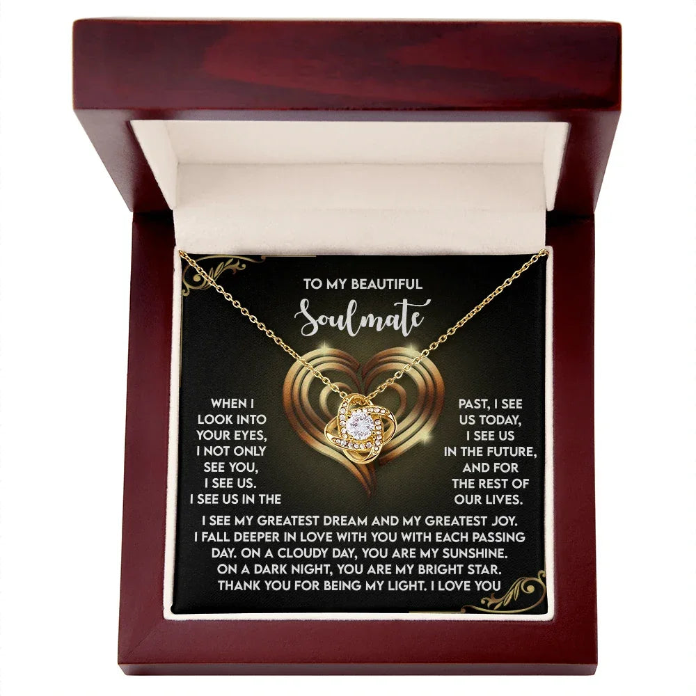 Soulmate Necklace – Celebrate Eternal Love with This Heartfelt Message and Pendant