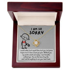 Apology Gift for Girlfriend, Wife, Soulmate - Sorry, Dark And Empty - Love Knot Pendant Necklace