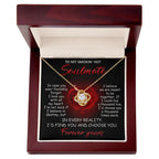 To My Smokin' Hot Soulmate - I Love You with All My Heart - Valentine Gift - Love Knot Necklace