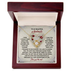 Romantic Anniversary, Valentine's Day Gift for Soulmate, Wife, Girlfriend - Laugh With You - Love Knot Pendant Necklace