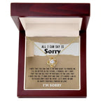 Apology Gift for Girlfriend, Wife, Soulmate - Sorry, Don't Keep Me Apart - Love Knot Pendant Necklace