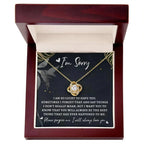 Apology Gift - Sorry, The Best Thing - Love Knot Pendant Necklace