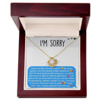 Apology Gift for Girlfriend, Wife, Soulmate - Sorry, Stupid Argument - Love Knot Pendant Necklace