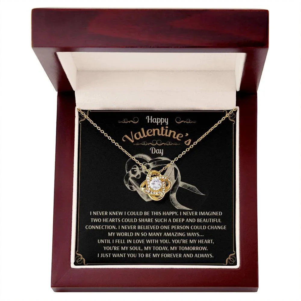 You’re My Forever - Love Knot Necklace - A Timeless Expression of Love for Your Soulmate - Heartfelt Gift for Valentine's Day