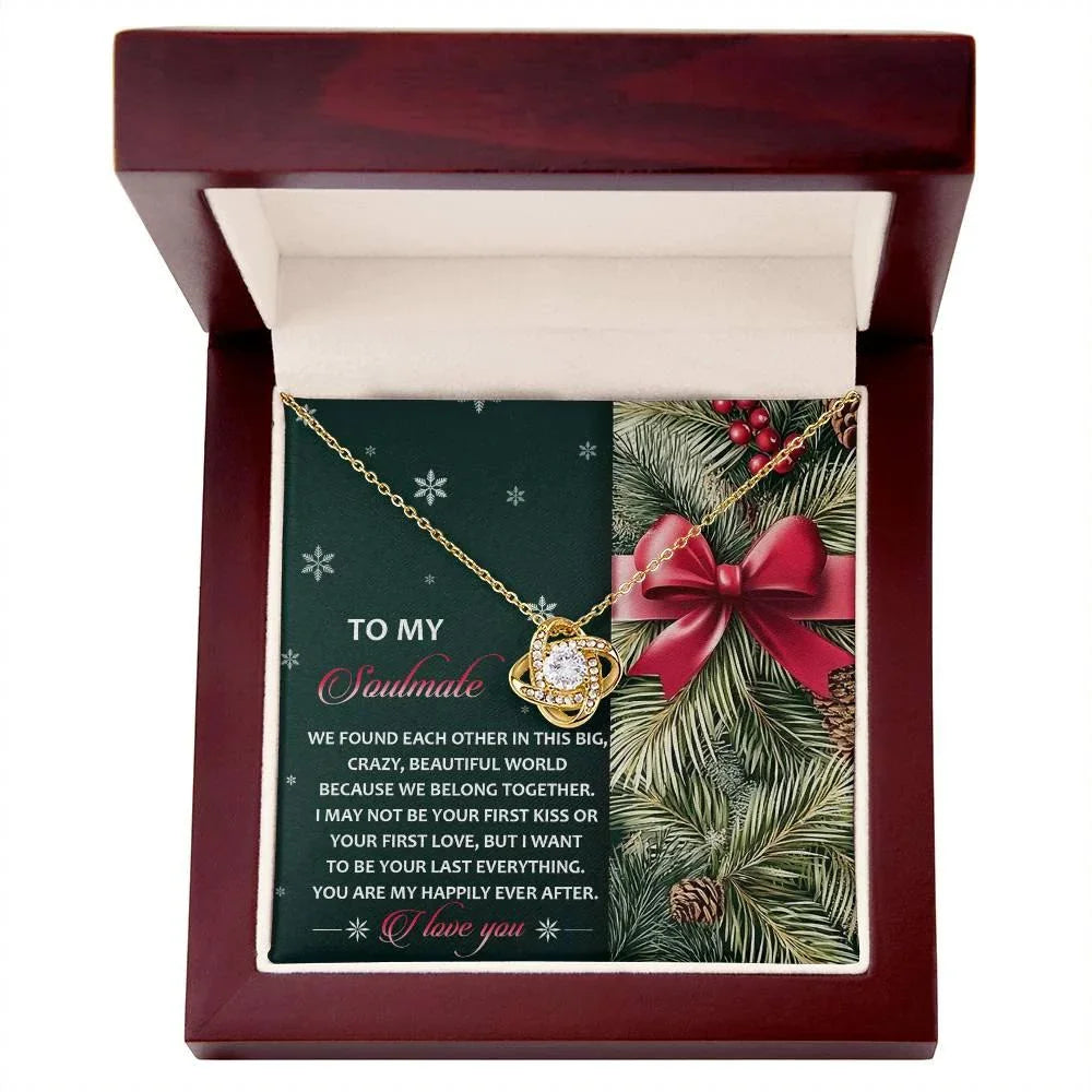 Gift for Soulmate - Beautiful World - Love Knot Pendant Necklace