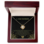Apology Gift for Girlfriend, Wife, Soulmate - Sorry, Without You - Love Knot Pendant Necklace