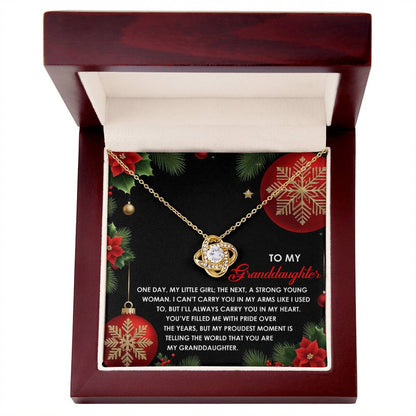 Gift for Granddaughter - Proudest Moment - Love Knot Pendant Necklace - Mallard Moon Gift Shop