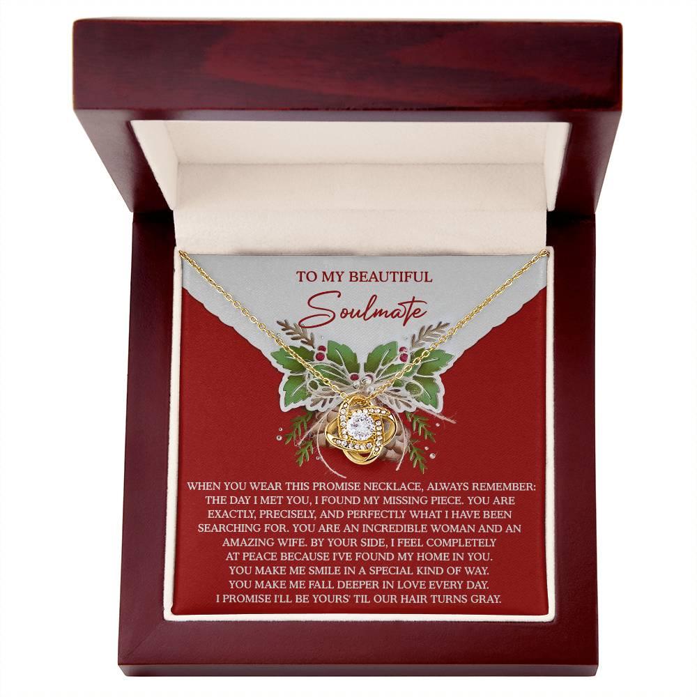 Gift for Soulmate - At Peace - Love Knot Pendant Necklace - Mallard Moon Gift Shop