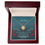 Apology Gift for Girlfriend, Wife, Soulmate - Sorry, Mistakes And Faults - Love Knot Pendant Necklace