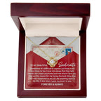 Soulmate Love Knot Necklace – “Forever & Always” Letter-Inspired Romantic Gift for Her