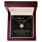 Mother and Daughter- You are a Part Of Me and I am a Part of You Love Knot Necklace