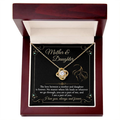 Mother and Daughter- You are a Part Of Me and I am a Part of You Love Knot Necklace - Mallard Moon Gift Shop
