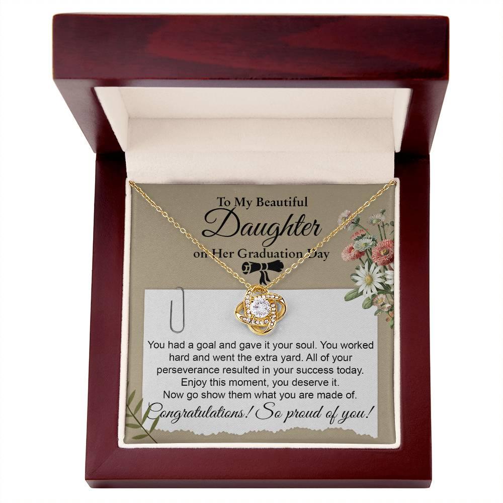 Daughter Graduation Necklace - Congratulations I am Proud of You Class of 2024 - Mallard Moon Gift Shop