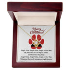 Gift for Fur Mom - Furry Elf - Love Knot Pendant Necklace