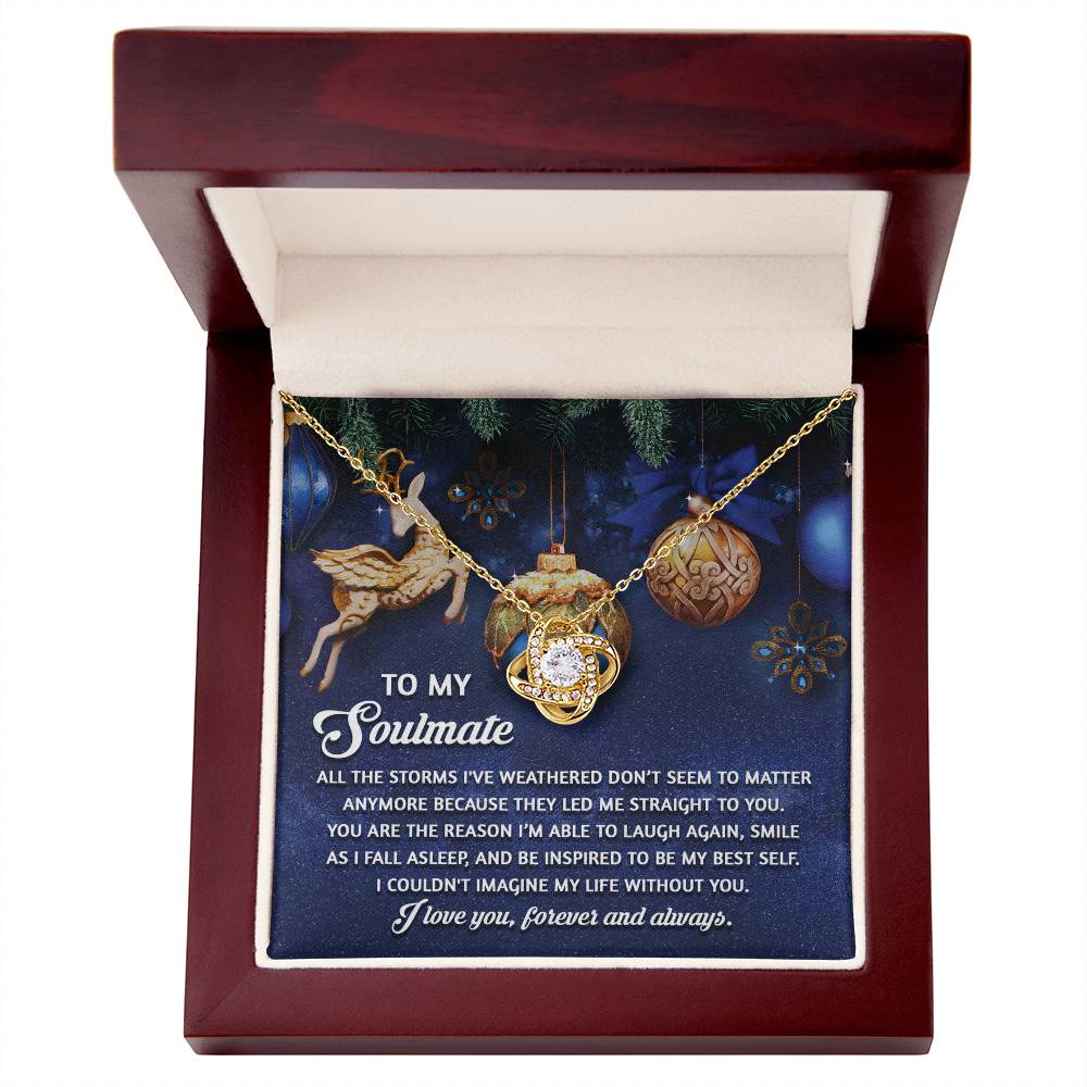 Gift for Soulmate - Straight To You - Love Knot Pendant Necklace - Mallard Moon Gift Shop