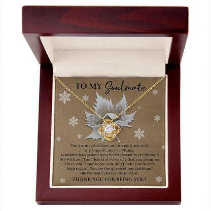 Gift for Soulmate - Our Castle - Love Knot Pendant Necklace - Mallard Moon Gift Shop